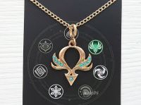 Кулон Genshin Impact Анемо елемент №0020, зі стразами