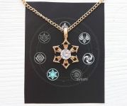 Кулон Genshin Impact Кріо елемент №0021, зі стразами