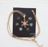 Кулон Genshin Impact Кріо елемент №0021, зі стразами