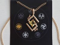 Кулон Genshin Impact Гео елемент №0023, зі стразами