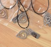 Кулон Naruto , №0015 двойной со шнурком, знаки Деревни Скрытого Листа