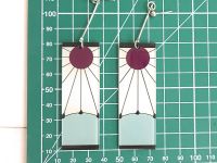 Серьги Танджиро Камадо Клинок, рассекающий демонов №0009-7 Kimetsu no Yaiba (швензы гвоздики), 1 пара