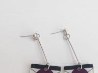 Серьги Танджиро Камадо Клинок, рассекающий демонов №0009-7 Kimetsu no Yaiba (швензы гвоздики), 1 пара