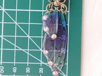 Сережки Крила фіолетово-сині Шінобу Кочо Клинок, що розсікає демонів №0042 Kimetsu no Yaiba, Demon Slayer швензи гачки та стрази