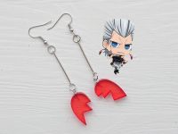 Сережки Половинки серця ДжоДжо Jojo's Bizarre Adventure №0046 , 1 пара