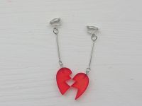 Серьги-клипсы Половинки сердца ДжоДжо Jojo's Bizarre Adventure №0050 , 1 пара