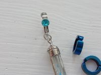 Сережка-кліпса та 2 кліпси Ванітас Vanitas no Carte №0053 (платина та синій)