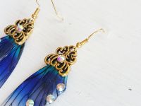 Сережки Крила зелено-сині Шінобу Кочо Demon Slayer №0061