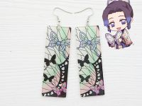 Сережки Шінобу Кочо Клинок, що розсікає демонів №0009-6 Kimetsu no Yaiba, Demon Slayer (швензи гачки)