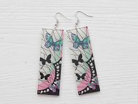 Сережки Шінобу Кочо Клинок, що розсікає демонів №0009-6 Kimetsu no Yaiba, Demon Slayer (швензи гачки)