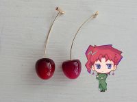 Сережки Вишні темні омбре ДжоДжо Jojo's Bizarre Adventure №0032 , 1 пара