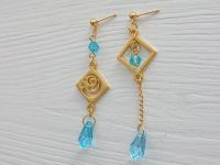 Сережки Гідро Genshin Impact №0025 (швензи гвоздики), 1 пара