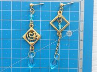 Сережки Гідро Genshin Impact №0025 (швензи гвоздики), 1 пара