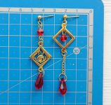 Сережки Піро Genshin Impact №0027 (швензи гвоздики), 1 пара