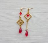 Сережки Піро Genshin Impact №0027 (швензи гвоздики), 1 пара