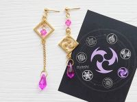 Сережки Електро Genshin Impact №0028 (швензи гвоздики), 1 пара