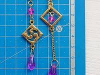 Сережки Електро Genshin Impact №0028 (швензи гвоздики), 1 пара