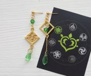 Сережки Дендро Genshin Impact №0030 (швензи гвоздики), 1 пара