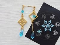 Сережки Кріо Genshin Impact №0031 (швензи гвоздики), 1 пара