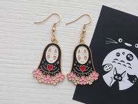 Серьги-крючки №0037 Spirited Away ,  Каонаси с сердечком , 1 пара