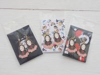 Серьги-крючки №0037 Spirited Away ,  Каонаси с сердечком , 1 пара