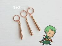 Сережка та кліпси Зоро Ван Піс №0059 золотий колір, 1+2 шт для косплею