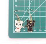 №0040 Серьги-гачки Сейлор мун Луна та Артеміс Sailor Moon 1 пара