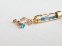 Сережка-кліпса та 2 кліпси Ванітас Vanitas no Carte №0053 (золото та синій)