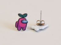 Серьги-гвоздики Among Us акриловые 1 пара 0003