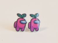 Серьги-гвоздики Among Us акриловые 1 пара 0003