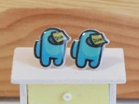 Серьги-гвоздики Among Us  акриловые 1 пара 0004-2