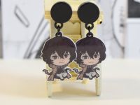 Серьги-гвоздики 0001 Bungou  Stray Dogs Дазай , акриловые 1 пара
