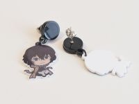 Серьги-гвоздики 0001 Bungou  Stray Dogs Дазай , акриловые 1 пара