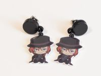 Сережки-гвоздики 0002 Bungou Stray Dogs Чуя, акрилові 1 пара
