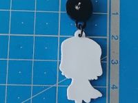 Серьги-гвоздики 0013 Bungou Stray Dogs Достоевский, акриловые 1 пара