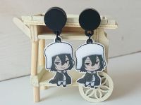 Серьги-гвоздики 0013 Bungou Stray Dogs Достоевский, акриловые 1 пара