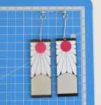 Серьги Танджиро Камадо Клинок, рассекающий демонов №0009-1 Kimetsu no Yaiba (швензы гвоздики), 1 пара