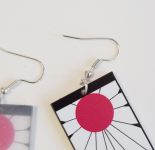 Сережки Танджиро Камадо Клинок, що розсікає демонів №0009-2 Kimetsu no Yaiba, Demon Slayer (швензи гачки), 1 пара