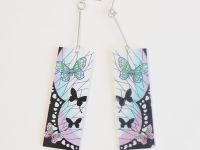 Сережки Шінобу Кочо Клинок, що розсікає демонів №0009-3 Kimetsu no Yaiba, Demon Slayer (швензи цвяхи)