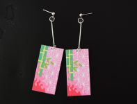 Сережки Незуко Камада Клинок, що розсікає демонів №0009-4 Kimetsu no Yaiba, Demon Slayer (швензи цвяхи), 1 пара