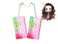 Сережки Незуко Камада Клинок, що розсікає демонів №0009-4 Kimetsu no Yaiba, Demon Slayer (швензи цвяхи), 1 пара