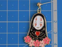 Серьги-гвоздики №0007 Spirited Away ,  Каонаси с сердечком 1 пара