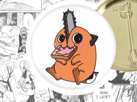 Круглый значок Почита Человек-бензопила Chainsaw Man 44-004241