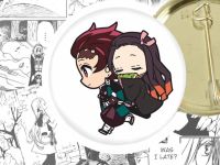 Круглый значок Demon Slayer 44-003878