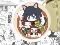 Значок Demon Slayer Гію Томіока, Танджіро, Незуко 44-004343 Круглий