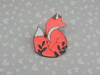 ПИН-0007-50 Значок фигурный застежкой-пином Лиса