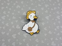 Значок фігурний з застібкою-піном Гусь мандрівник ПІН-0007-74