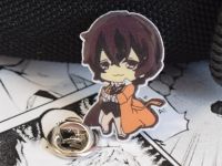 ПИН-0004-12 Значок Bungou Stray Dogs Дазай, фигурный застежкой-пином