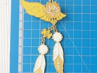 Значок Genhsin Impact Геншин Імпакт Око бога Венті (ЗОЛОТЕ) фігурний з застібкою-піном ПИН-0012-10