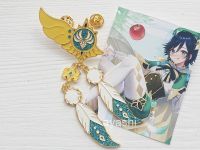 Значок Genhsin Impact Геншин Імпакт Око бога Венті фігурний з застібкою-піном ПИН-0012-11